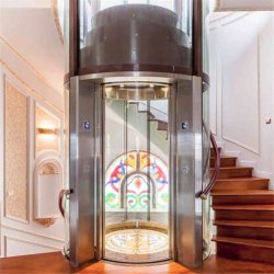 Elegant Round Indoor 4 Person Panoramic Home Villa Passenger Elevator