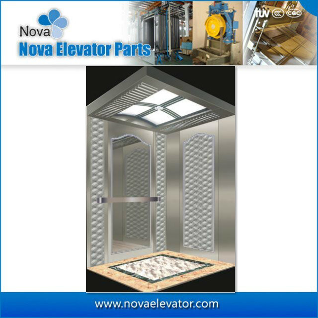 Elevator Titanium Mirror Cabin for Resident Lift