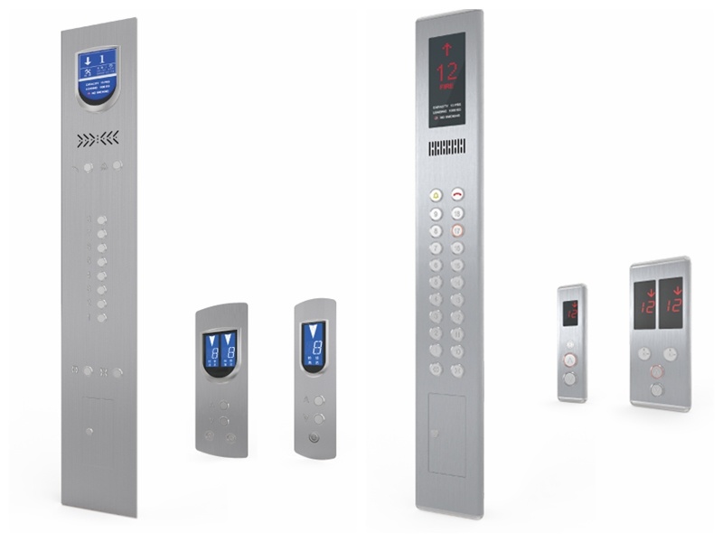 Passenger Elevator Glass Stainless Steel Car Operation Panel Cop