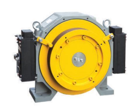 Elevator Gearless Traction Machine Motor with Roping 2: 1