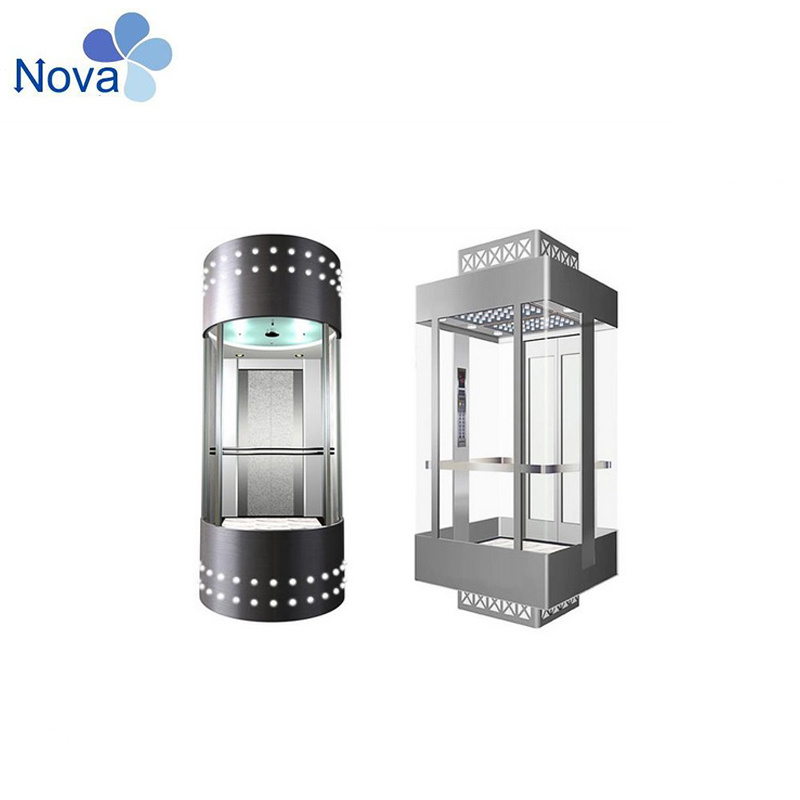Glass Lift Cabin for 800kg Vvvf Controlled Panoramic Elevator