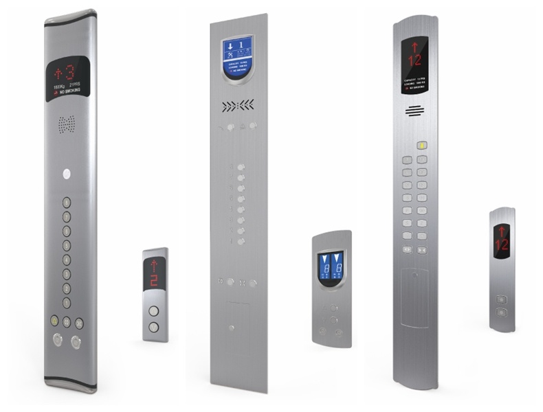 Passenger Elevator Glass Stainless Steel Car Operation Panel Cop