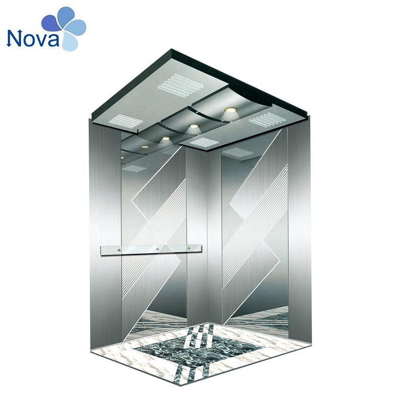 High Quality Glass Stainless Steel Customized Elevator Cabin