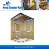Passenger Elevator Cabin with Golden Mirror Etching