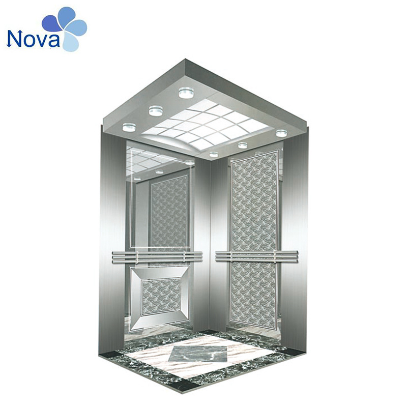 Mirror Stainless Steel Economic Luxury Passenger Elevator Cabin