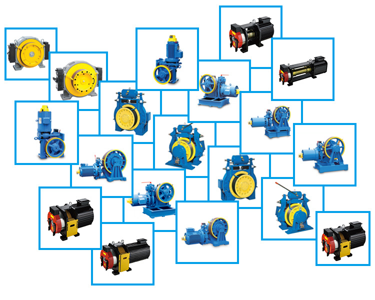Left or Right Geared Elevator Traction Machine