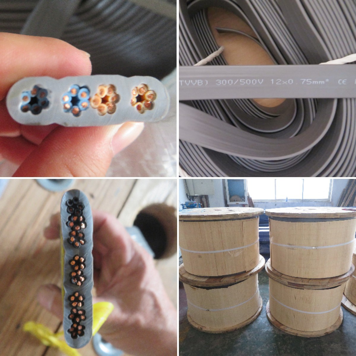 High Grade Elevator Component Flat Traveling Lift Cable