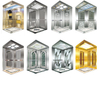 Golden Hairline Mirror Etching Stainless Steel Elevator Lift Cabin