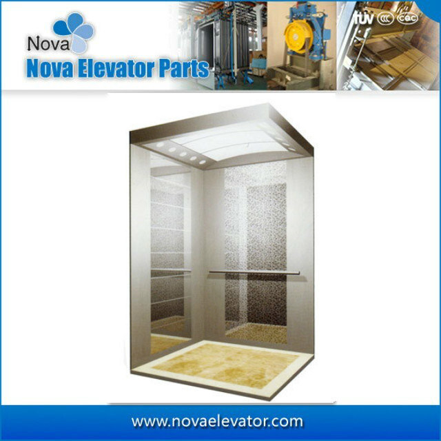 Mirror Hairline Stainless Steel Car Lift Elevator Cabin