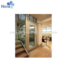 Passenger Elevators Hairline Stainless Steel Home Elevator Lift