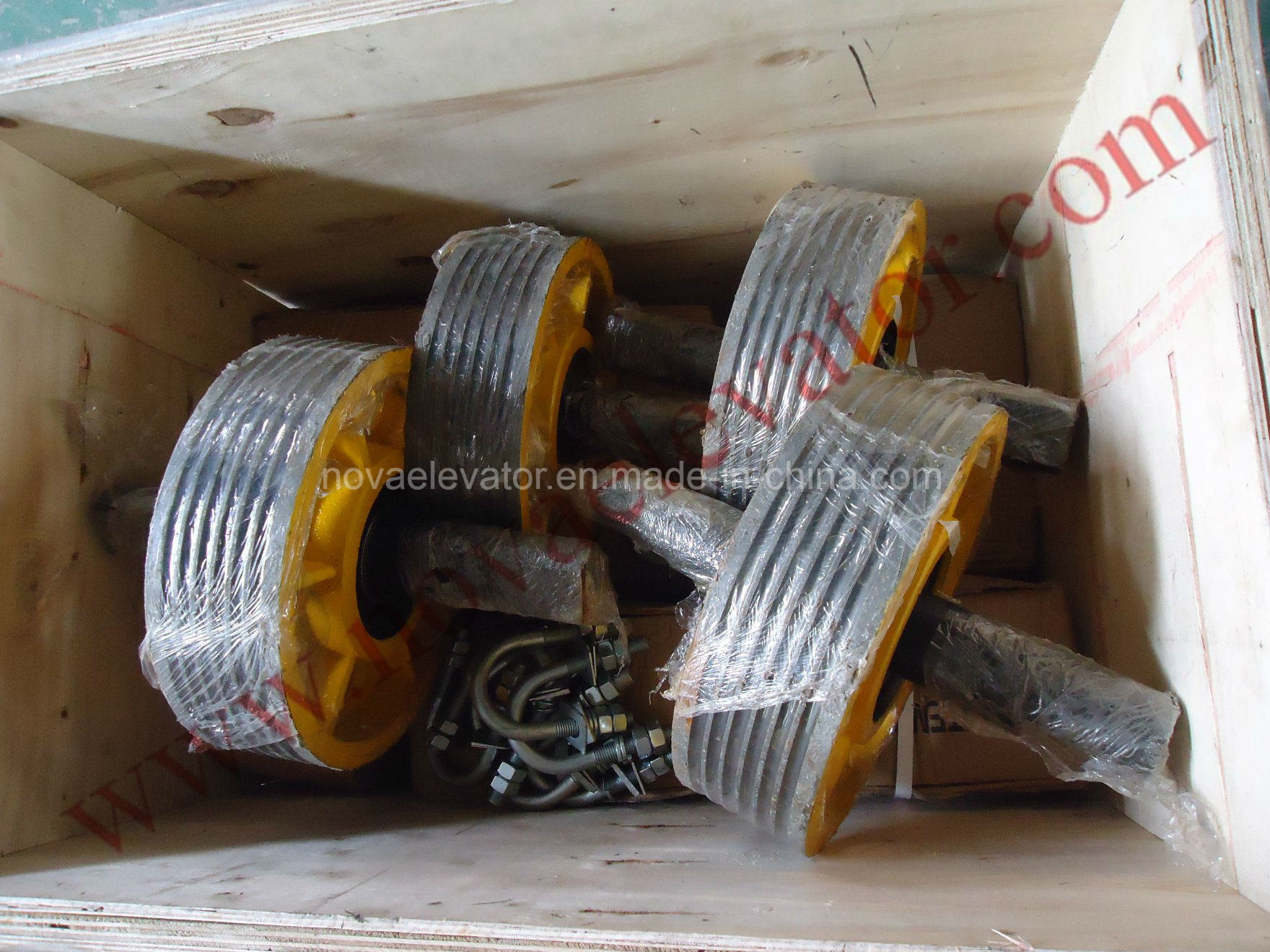 Sheave Pulley Plastic Elevator Deflector Sheave with Bearing