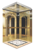 Titanium Mirror Stainless Steel Elevator Cabin for 630kgs