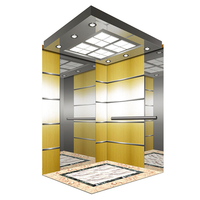 800kgs Loading Weighing Elevator Cabin System Passenger Etching Elevator Cabin
