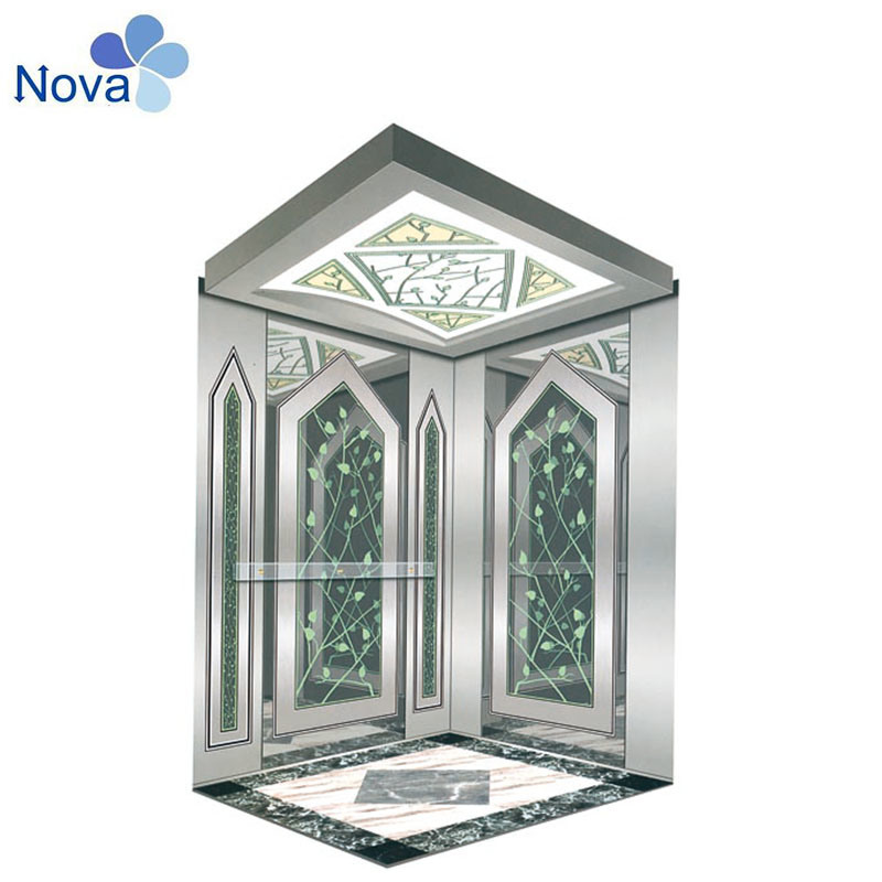 Ecthing Hairline Stainless Steel Decorative Elevator Cabin