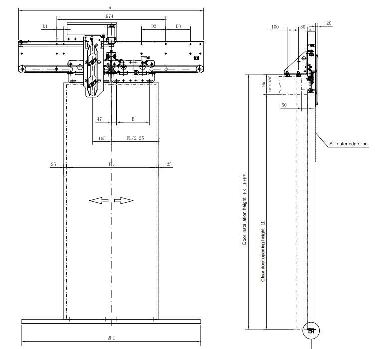 Cheap Elevator Door System Excellent Performance Manual Door