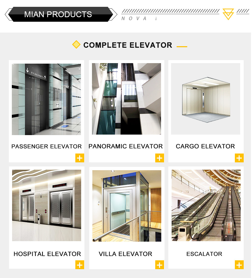 High Speed China Production 800kgs Commercial Passenger Elevator Lifts for Sales