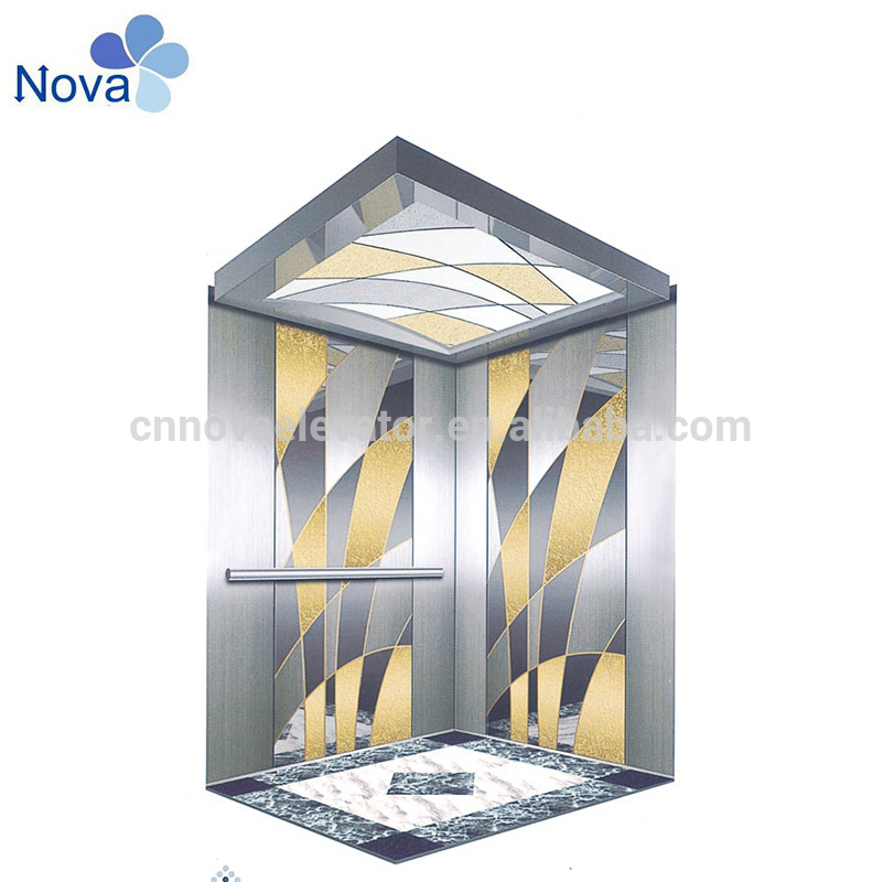 Customized Design Stainless Steel Metrial Passenger Elevator Cabin