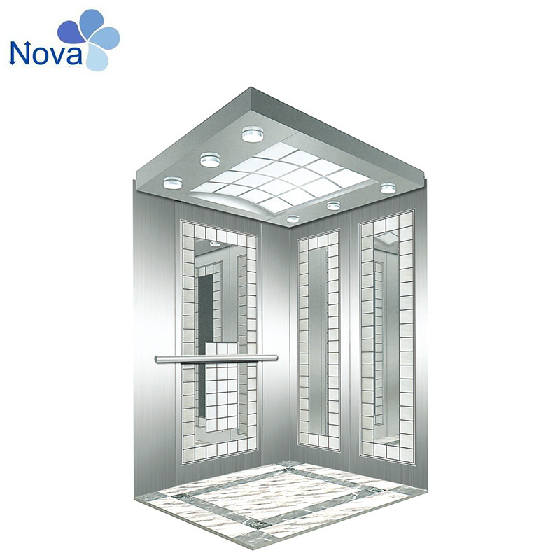 Passenger Mirror & Etching Finish Elevator Components Elevator Cabin