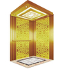 Golden Hairline Mirror Etching Stainless Steel Elevator Lift Cabin