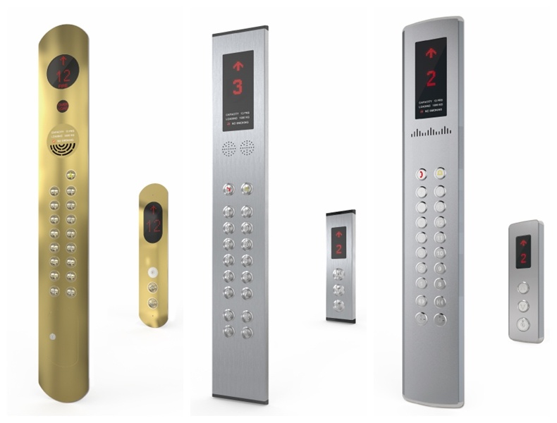 Passenger Elevator Glass Stainless Steel Car Operation Panel Cop