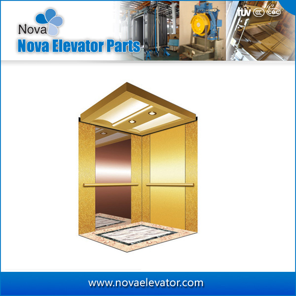 Luxurious Passenger Elevator 800kg / Elevator Parts / Lift Cabin