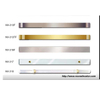 Elevator Cabin Flat Handrail, Golden-Mirror Stainless Steel Handrail