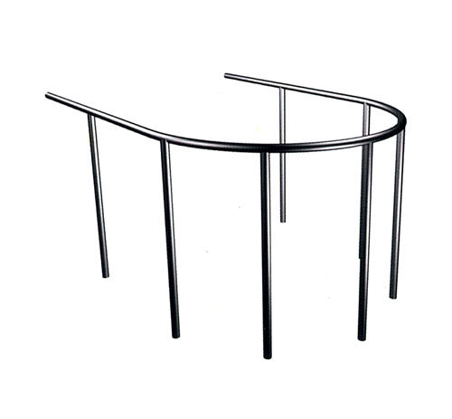 Elevator Cabin Flat Handrail, Golden-Mirror Stainless Steel Handrail