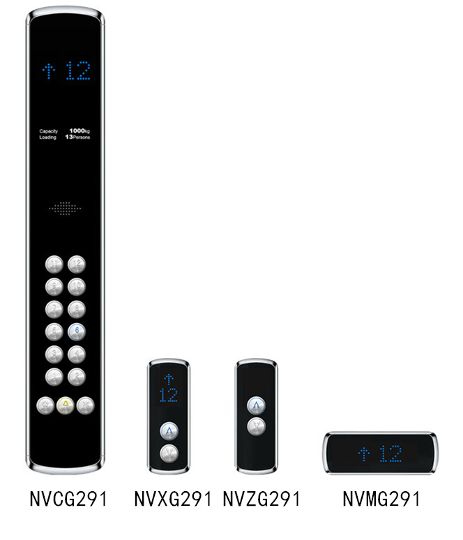 Stainless Steel Microcomputer Frequency Control Elevator Parts Hall Call Box