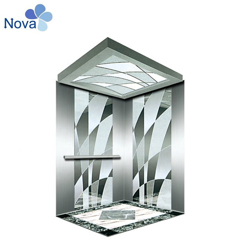 High Quality Glass Stainless Steel Customized Elevator Cabin