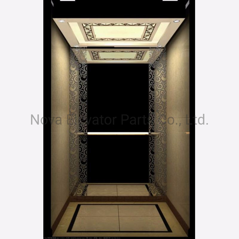 2: 1 Frame Mirror Etching S. S Guiding Elevator Cabin