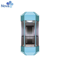 Glass Lift Cabin for 800kg Vvvf Controlled Panoramic Elevator