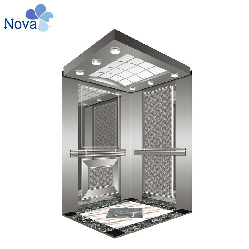 Customized Design Stainless Steel Metrial Passenger Elevator Cabin