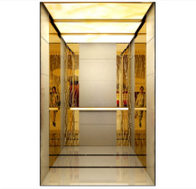 Luxury Mirror Etching Stainless Steel Passenger Elevator Lift Cabin