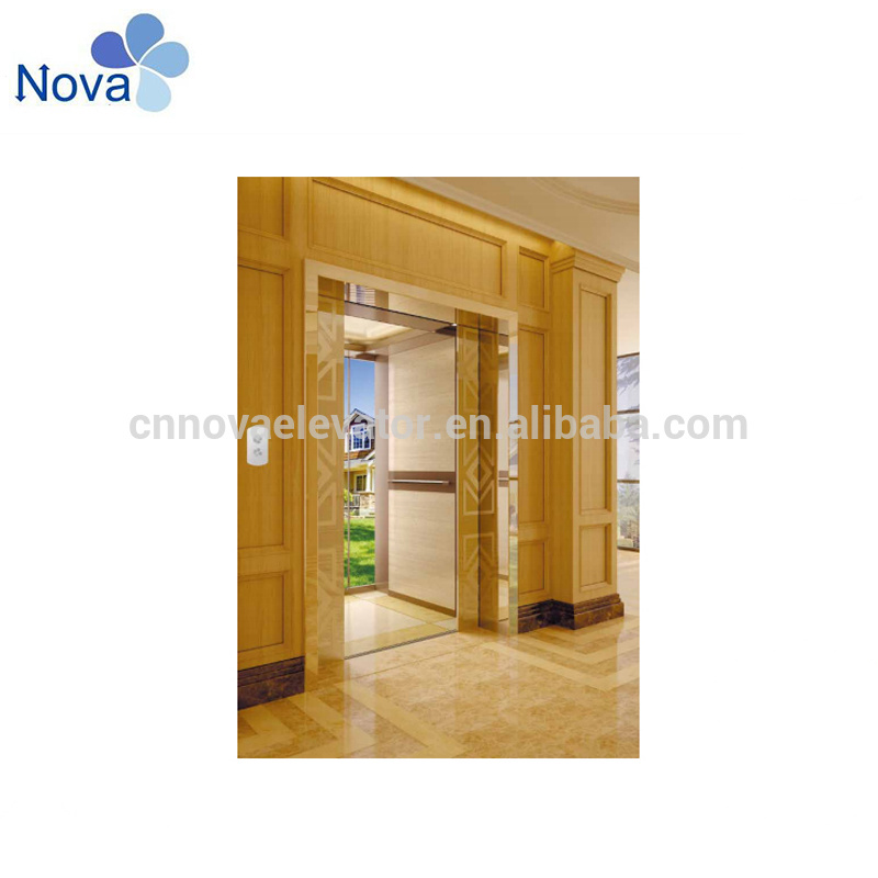 Passenger Elevators Hairline Stainless Steel Home Elevator Lift