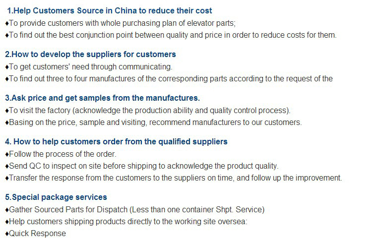 AC Center Opening Door Nova Standard Export Package Lift Safety Parts