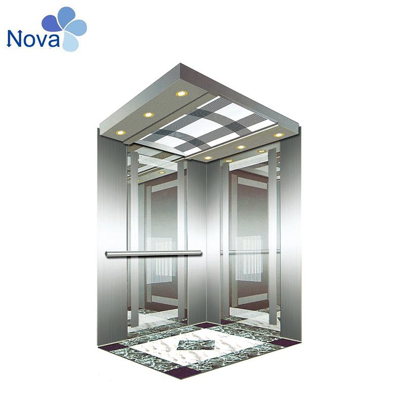 Mirror Stainless Steel Economic Luxury Passenger Elevator Cabin