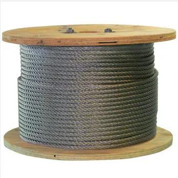 8*19s+FC High Tenslie Strength Heat Resistant Stainless Galvanized Elevator Steel Wire Rope for Elevators