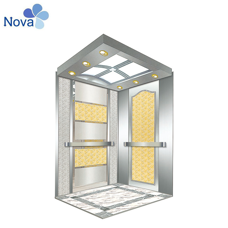 Customized Design Stainless Steel Metrial Passenger Elevator Cabin